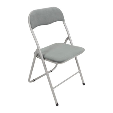Grey Velvet Paris Folding Chair