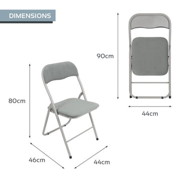 Grey Velvet Paris Folding Chair