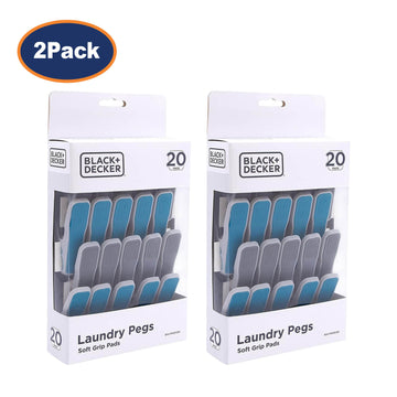 Pack of 2 Black + Decker Clothes Plastic Clothes Pegs