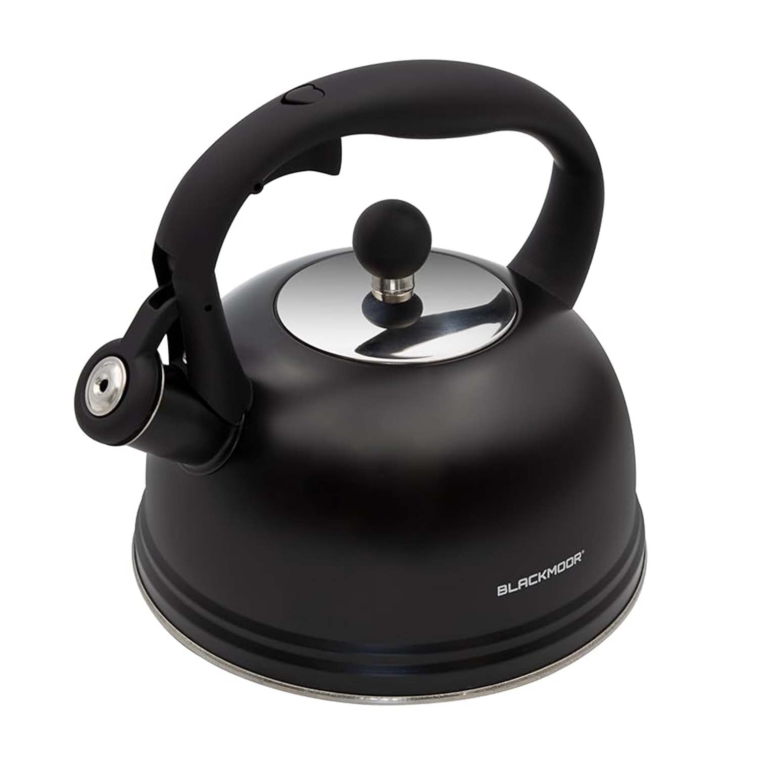 2.5L Black Finish Stainless Steel Stove Top Whistling Kettle