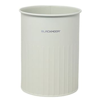 Ivory Finish Ribbed Metal Utensils Holder