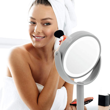 Anika Grey LED Light Illuminated Vanity Cosmetic Mirror