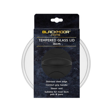 Blackmoor Home 16cm Tempered Glass Pan Lid