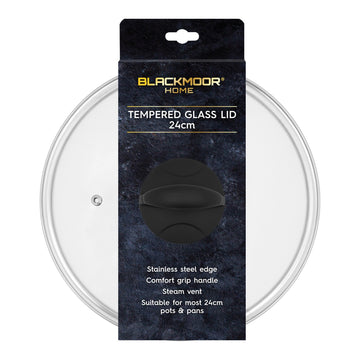 Blackmoor Home 24cm Tempered Glass Pan Lid