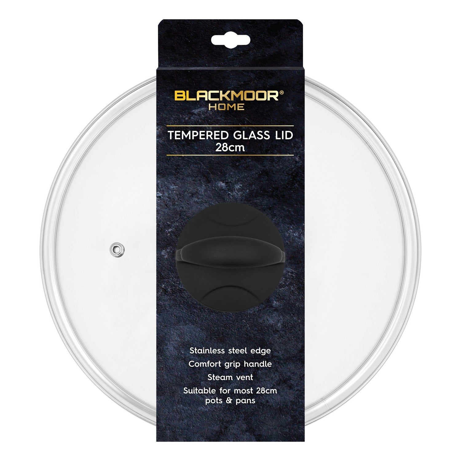 Blackmoor Home 28cm Tempered Glass Pan Lid