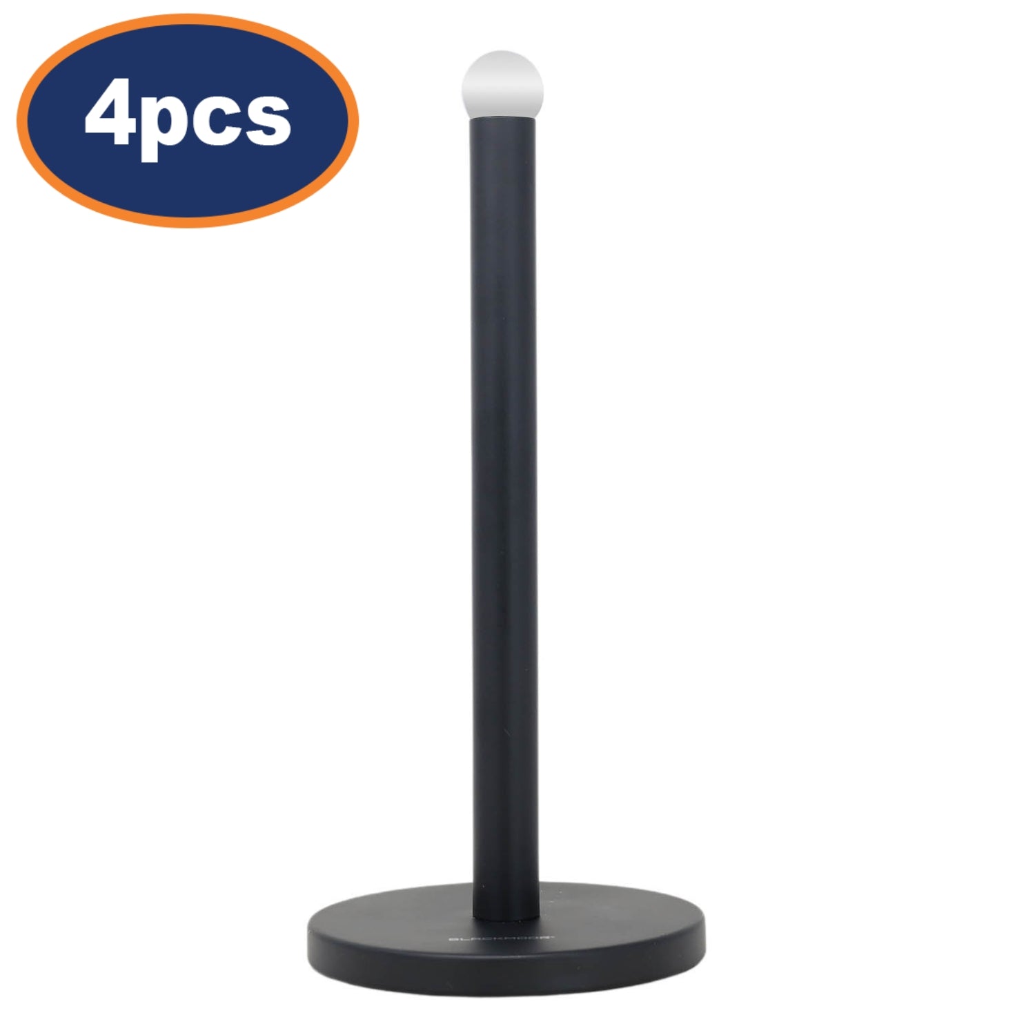 4Pcs 34cm Black Finish Stainless Steel Paper Towel Holders