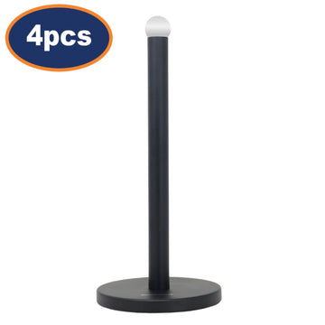4Pcs 34cm Black Finish Stainless Steel Paper Towel Holders