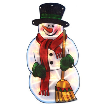 45cm Ultra Bright LED Light-up Metallic Snowman Christmas Decoration