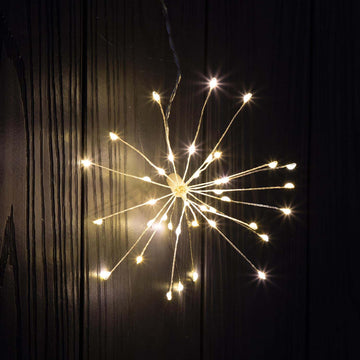 360 Warm White LED Christmas V-Shape Starburst Curtain Light