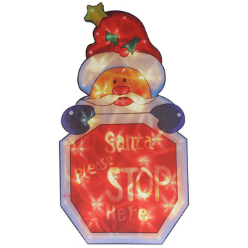 The Christmas Workshop 45cm LED Metallic Santa Stop