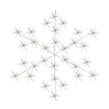 60cm Warm White Christmas Starburst Snowflake Lantern with 300 LED Lights