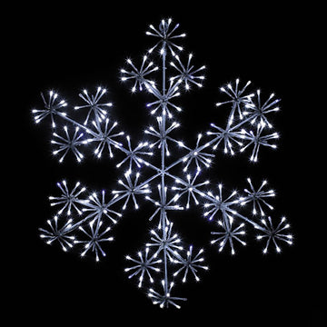 60cm White Christmas Starburst Snowflake Lantern with 300 LED Lights