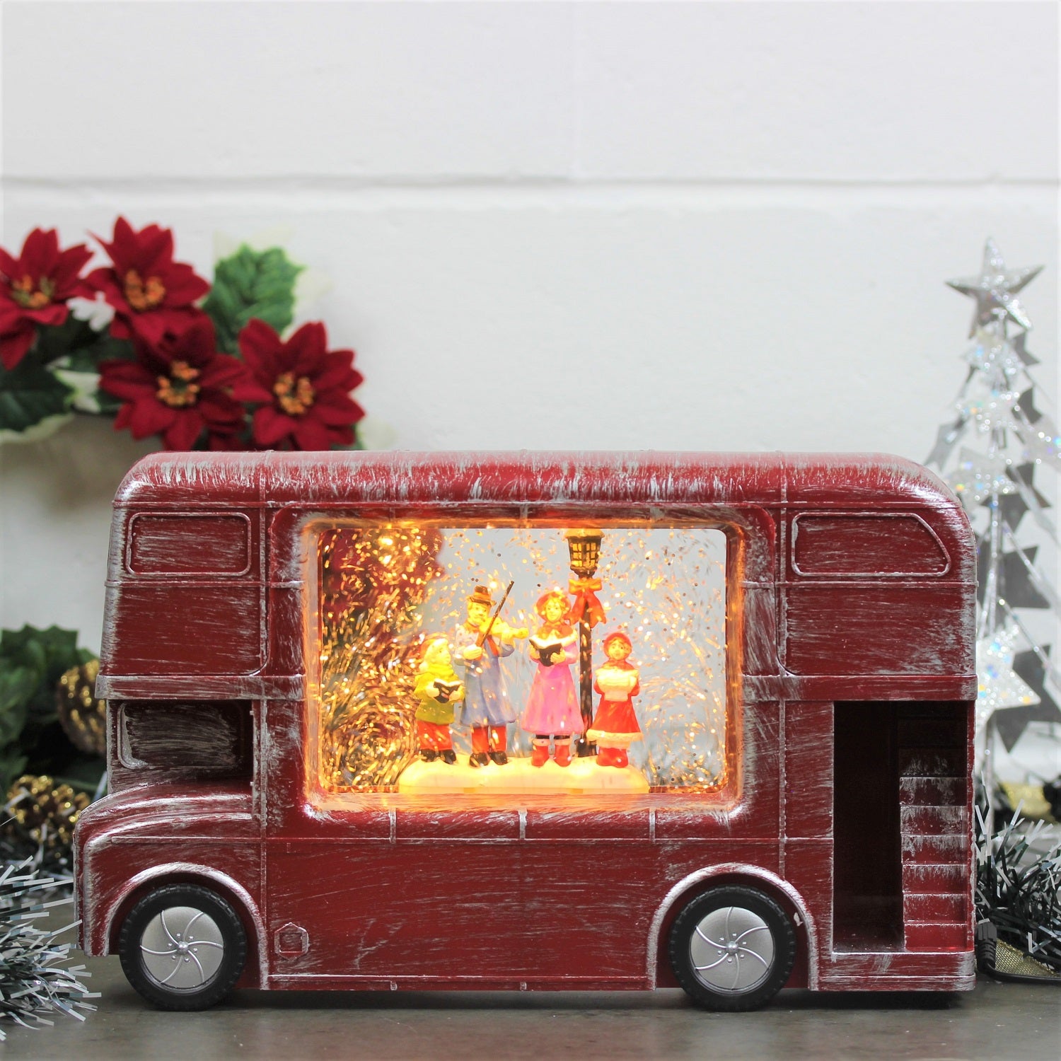 Water Filled Indoor Red London Bus LED Light