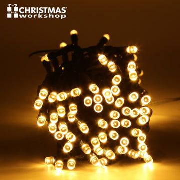 100 LED Warm White Fairy String Chaser Christmas Lights