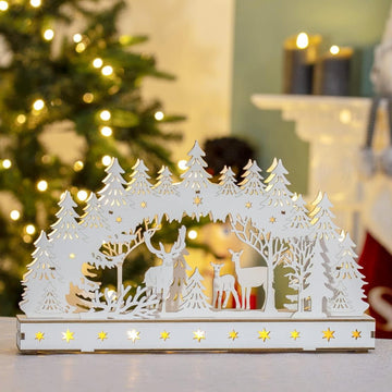 LED Light Up Wooden Indoor Christmas Decoration