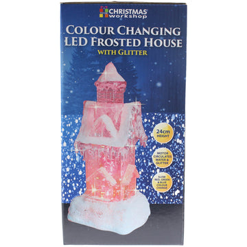 24cm Ultra Bright Colour Changing LED Light Frosted House Decoration