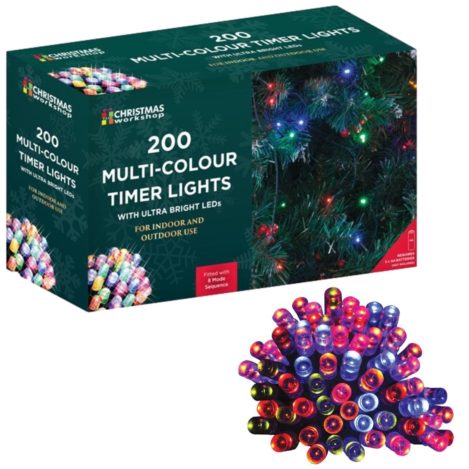200 Multi-colour Ultra Bright Christmas Xmas LED Lights