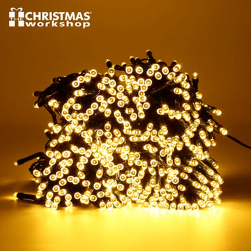 300 Warm White Indoor Outdoor Chaser Christmas Lights