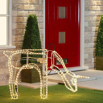 Christmas Moving Reindeer with 3D Lights