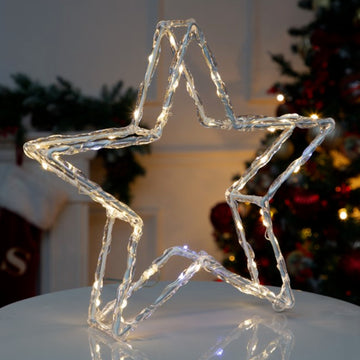 Star Design Warm White LED Christmas Acrylic Lights