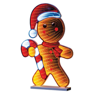 40cm Christmas Gingerbread Candy LED Infinity Mirror Light
