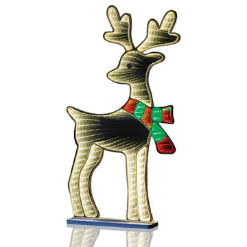 60cm Double Sided Reindeer LED Infinity Mirror Light