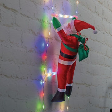 240 LED Multicolour Christmas Ladder Lights with Santa Claus