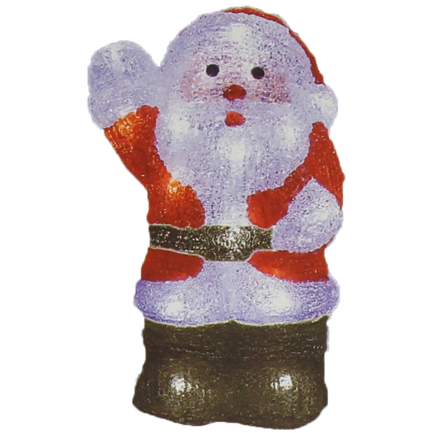 22cm Indoor White Bright LED Light Santa Christmas Ornament