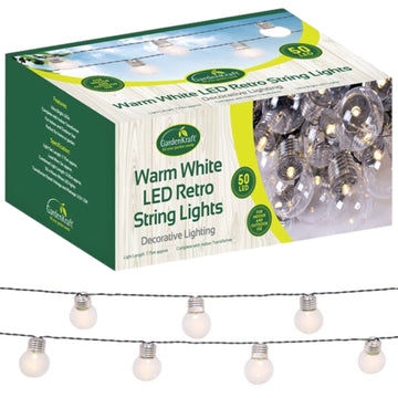 50 LED Warm White Retro Christmas Party String Light Bulbs