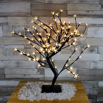 60cm Cherry Blossom Christmas Tree with 128 Warm White LED Lights