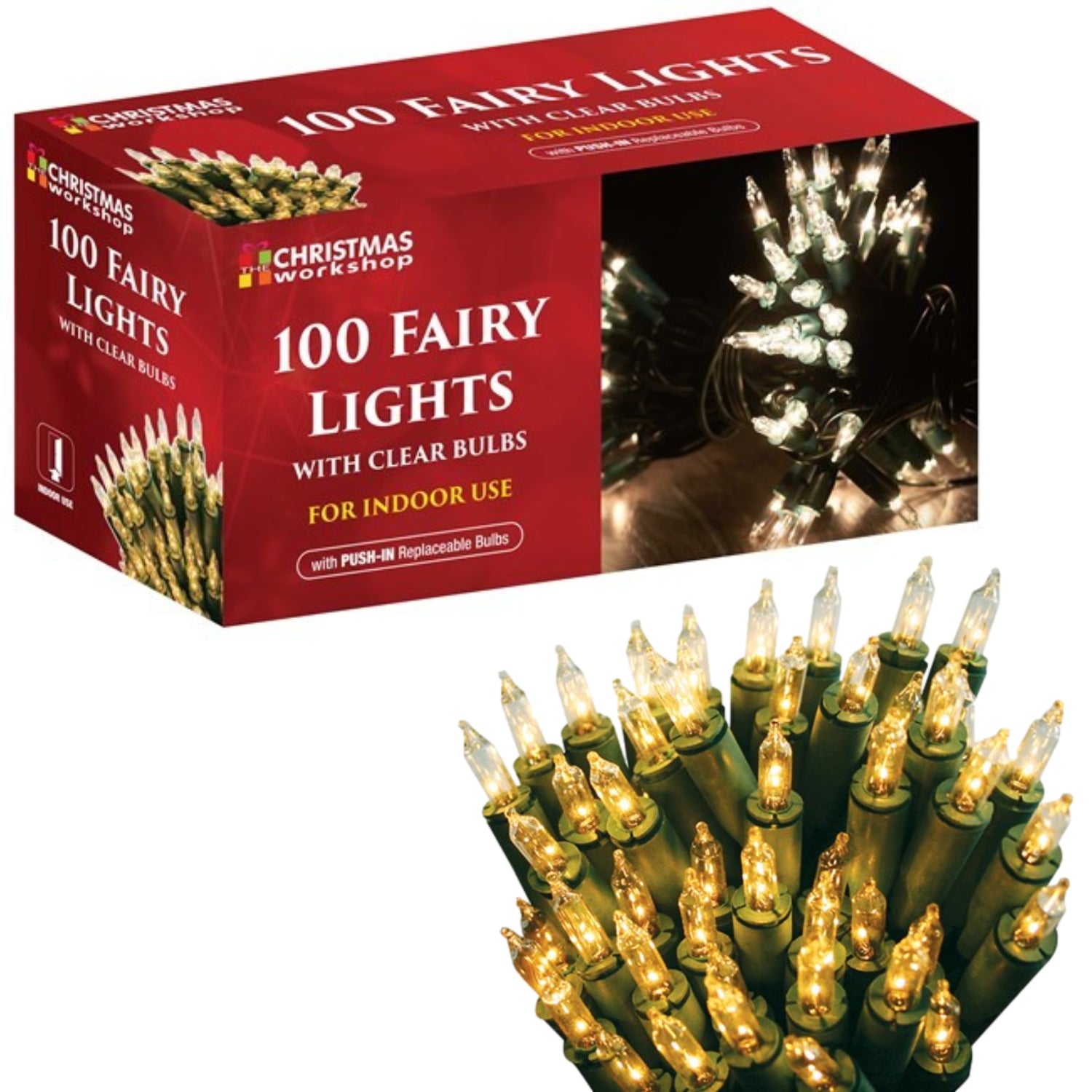 100 Ultra Bright Christmas Fairy Lights Replaceable Bulbs