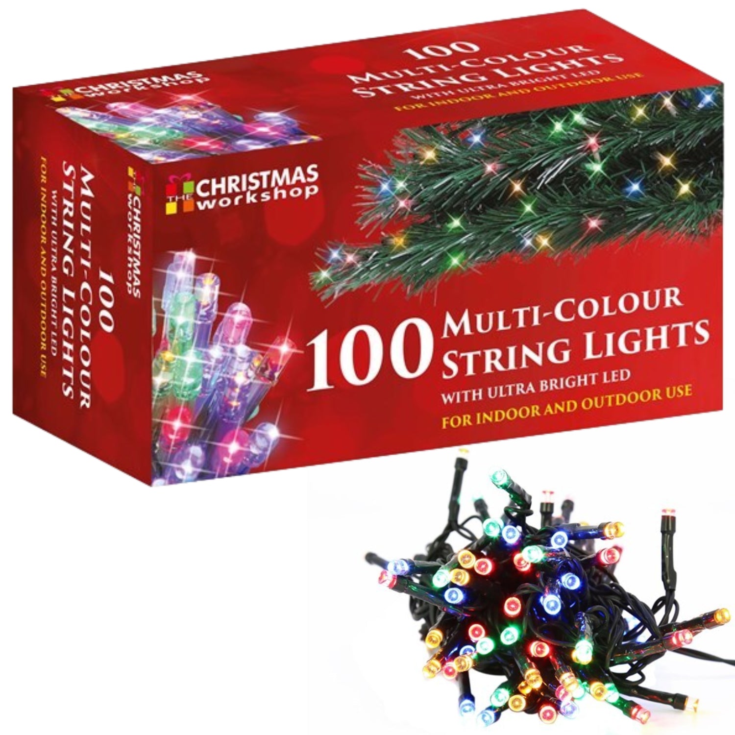 100 Multi Colour Fairy LED Christmas Ultra Bright Lights