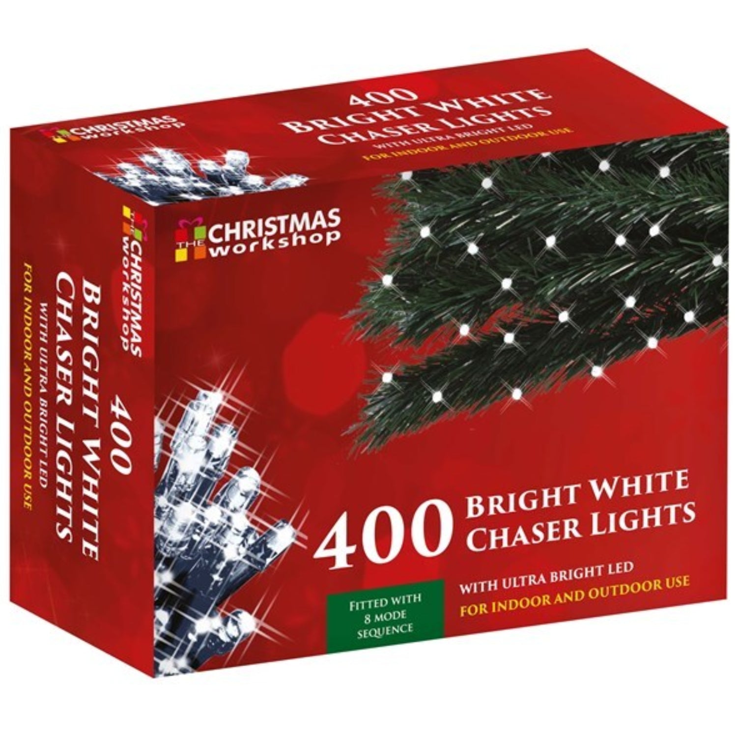 400 LED White Chaser String Fairy Lights