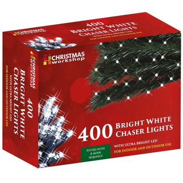 400 LED White Chaser String Fairy Lights