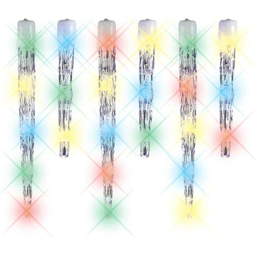 12 Multi-colour LED Icicle Sculpture Christmas Light