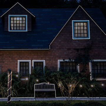 LED White Chaser Rope Christmas Lights