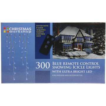 300 Bright LED Blue Snowing Icicle Christmas Ornament