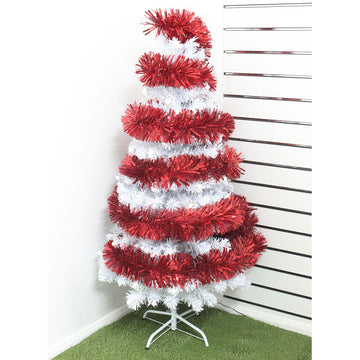 10m Red Tinsel Garland Christmas Tree Chunky Thick Decoration