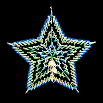 Ultra Bright Blue White LED Star Christmas Window Light Decoration