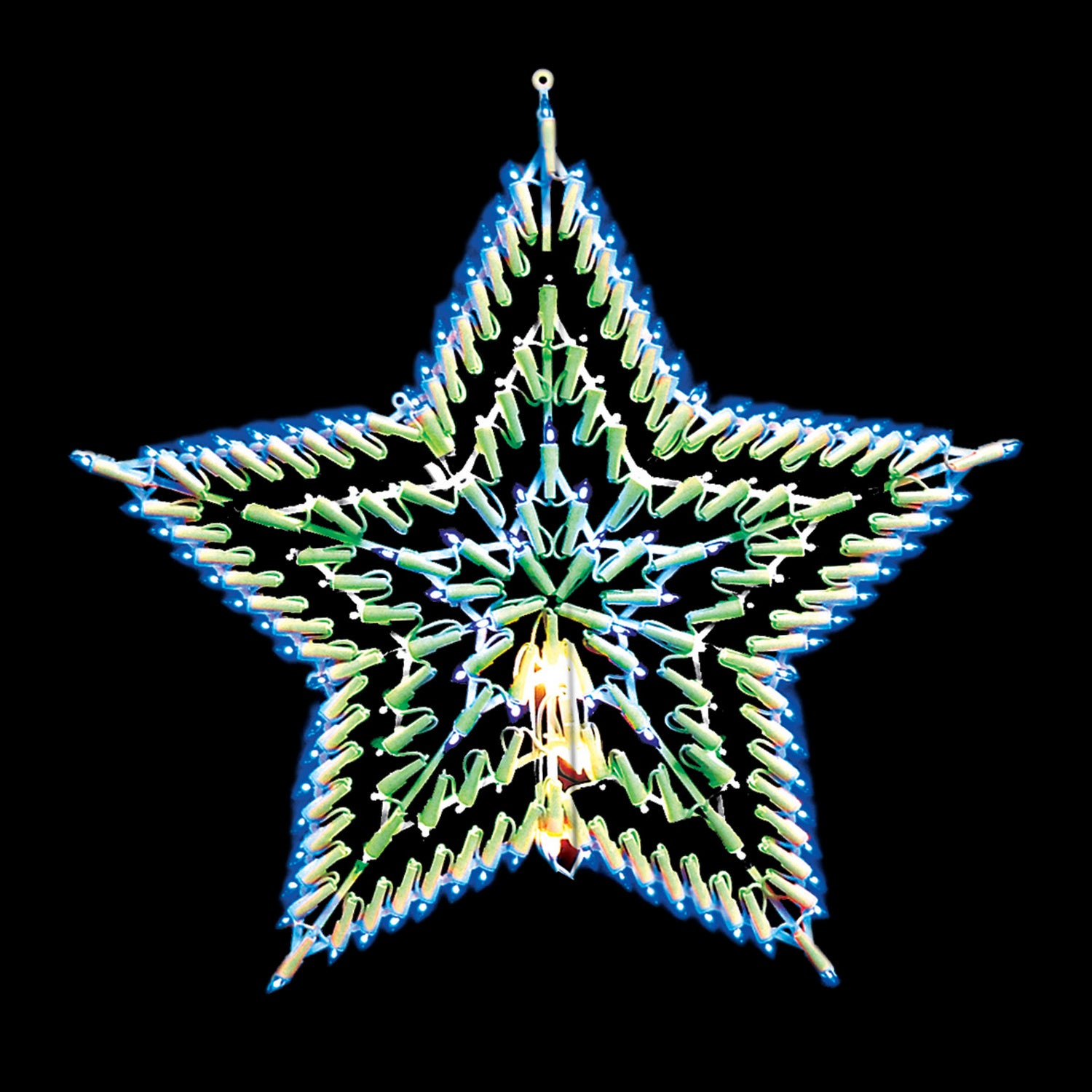 Ultra Bright Blue White LED Star Christmas Window Light Decoration