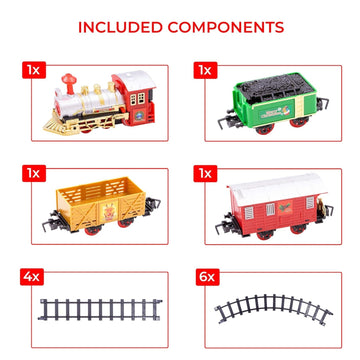 Classic with 330cm Track Lights & Sounds Battery Operated Christmas Train Set
