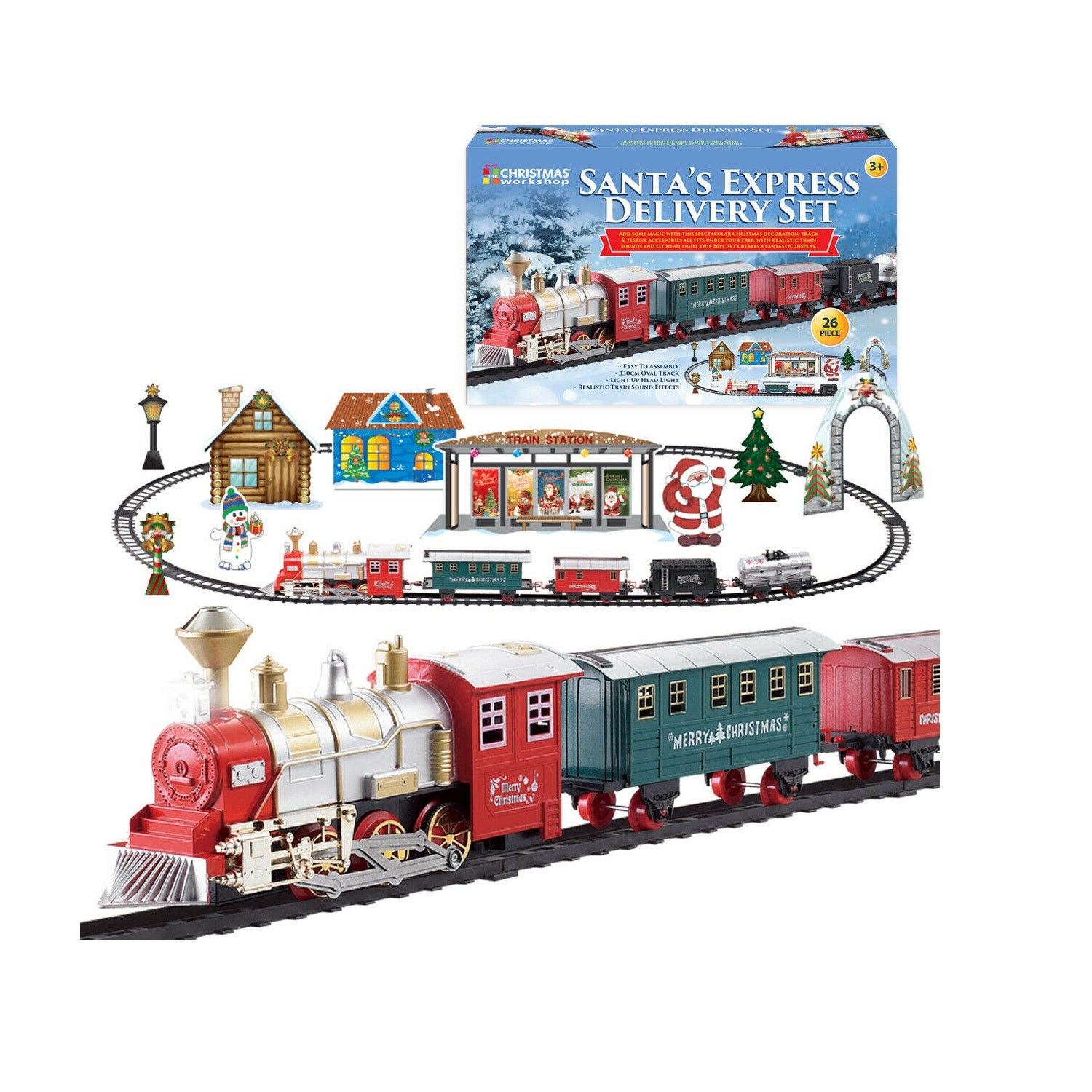 Christmas Train Set Santa's Express Xmas Decoration