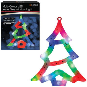 The Christmas Workshop Multi-colored LED Window Light Christmas Tree