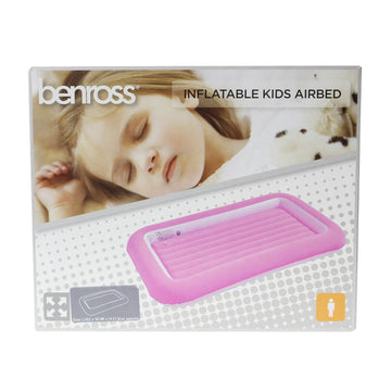 Pink Kids Airbed Inflatable Outdoors Camping Mattress