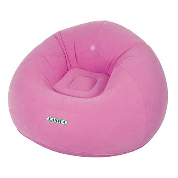Pink Inflatable Flocked Lounger Chair