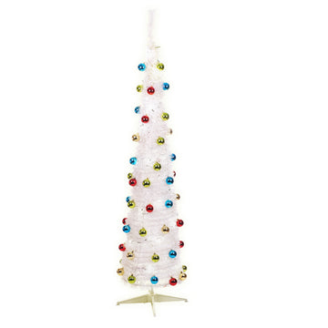6ft Pop-up White Indoor Christmas Tree With Decorations