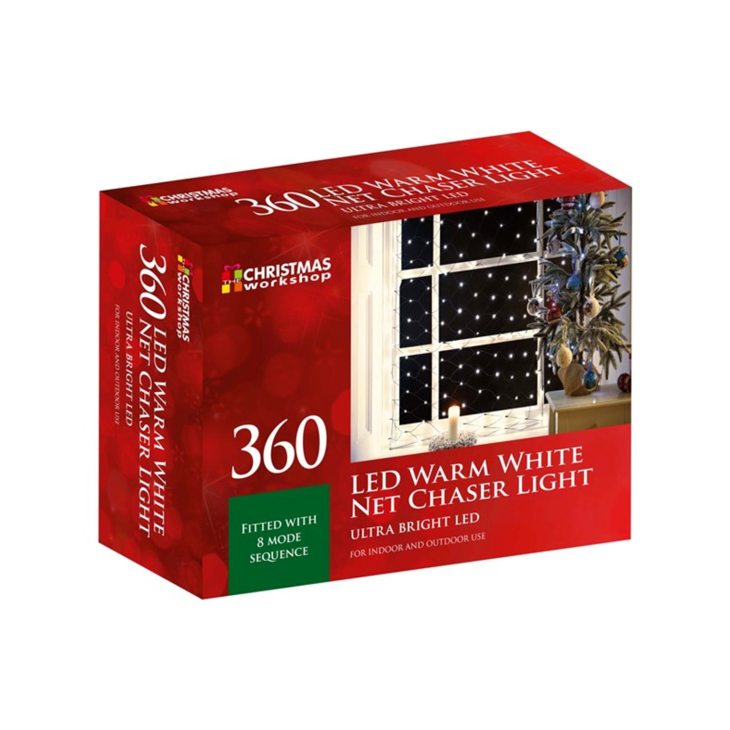 360 Warm White LED Christmas Net Chaser Lights