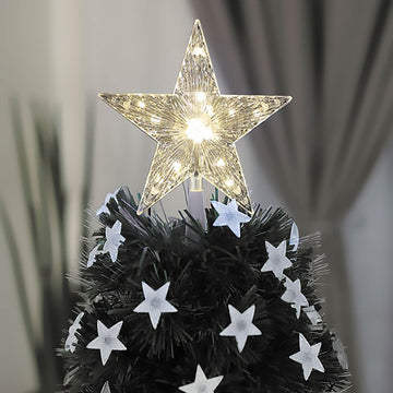 18cm Warm White LED Christmas Tree Star Topper