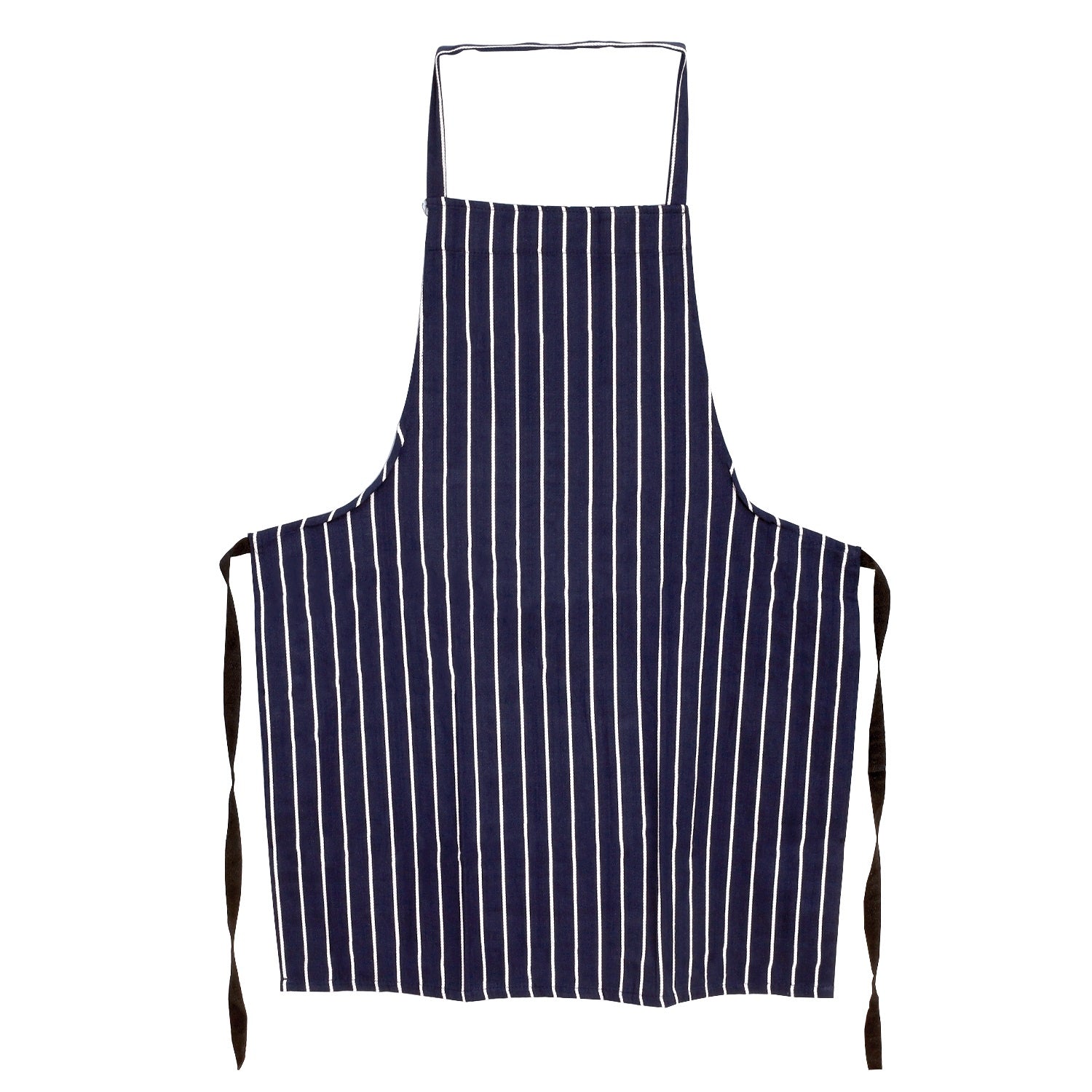 Butcher Stripe Apron 100% Cotton - Blue