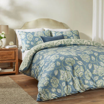 Botanical Gardens Duvet Cover Set, King, French Blue